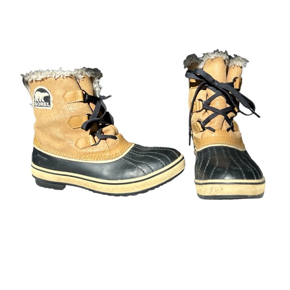 Sorel Shoes - SOREL tan black tivoli suede winter boots in women’s size 8